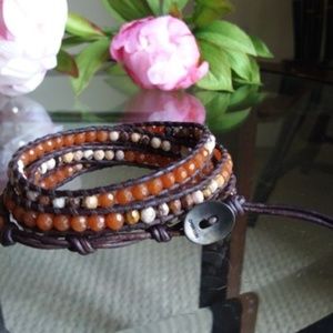 Chan Luu Carnelian classic wrap braclet